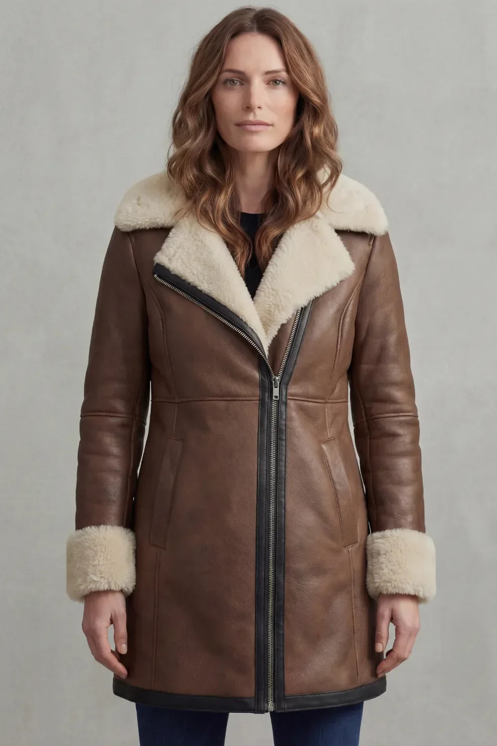 Corvara | Women's Shearling Leather Winter Coat