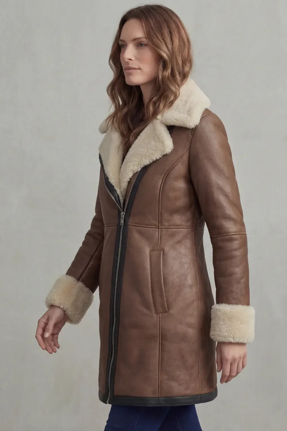 Corvara | Women's Shearling Leather Winter Coat