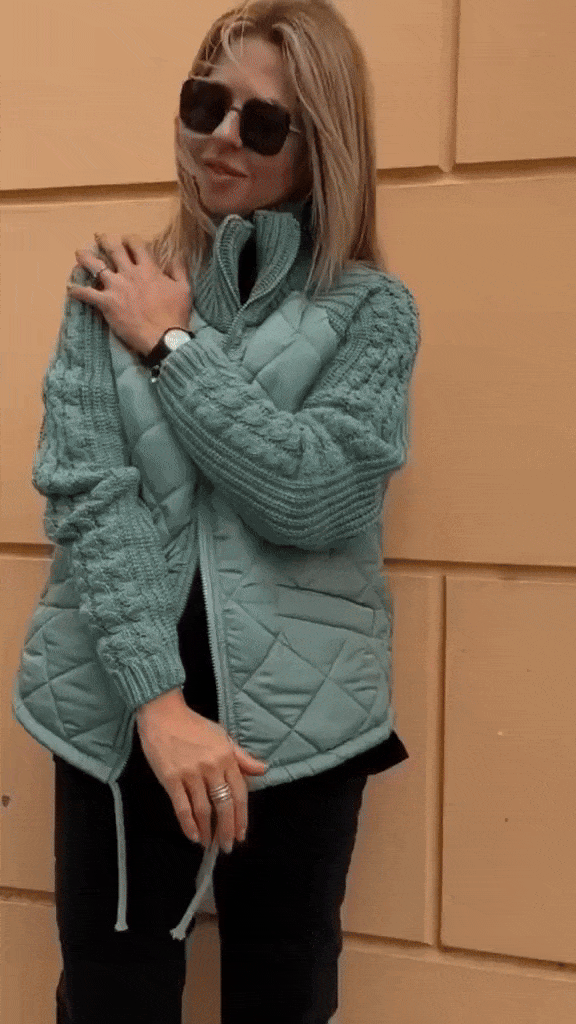 Corwyn | Women's Quilted Jacket with Knit Sleeves
