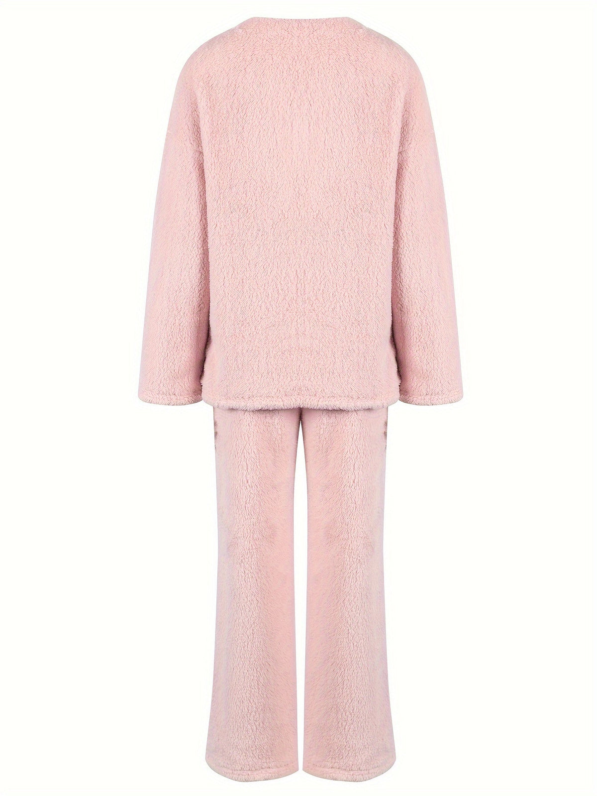 Cressara | Women's Loungewear Set V-Neck Top & Wide-Leg Pants