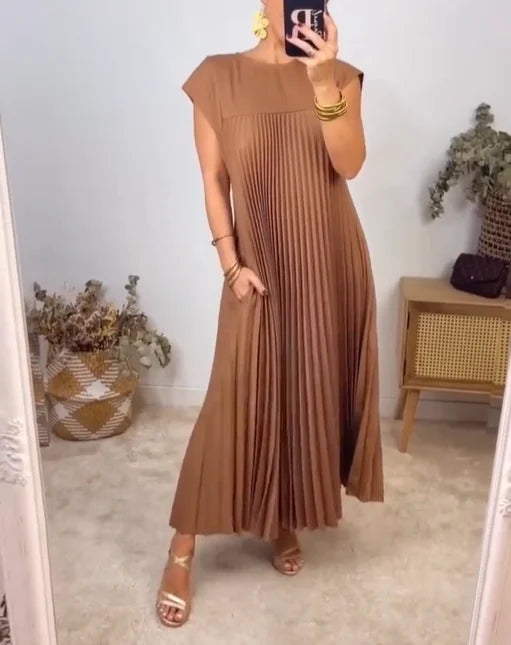 Fern | Women's Flowy Pleated Maxi Dress Cocktail