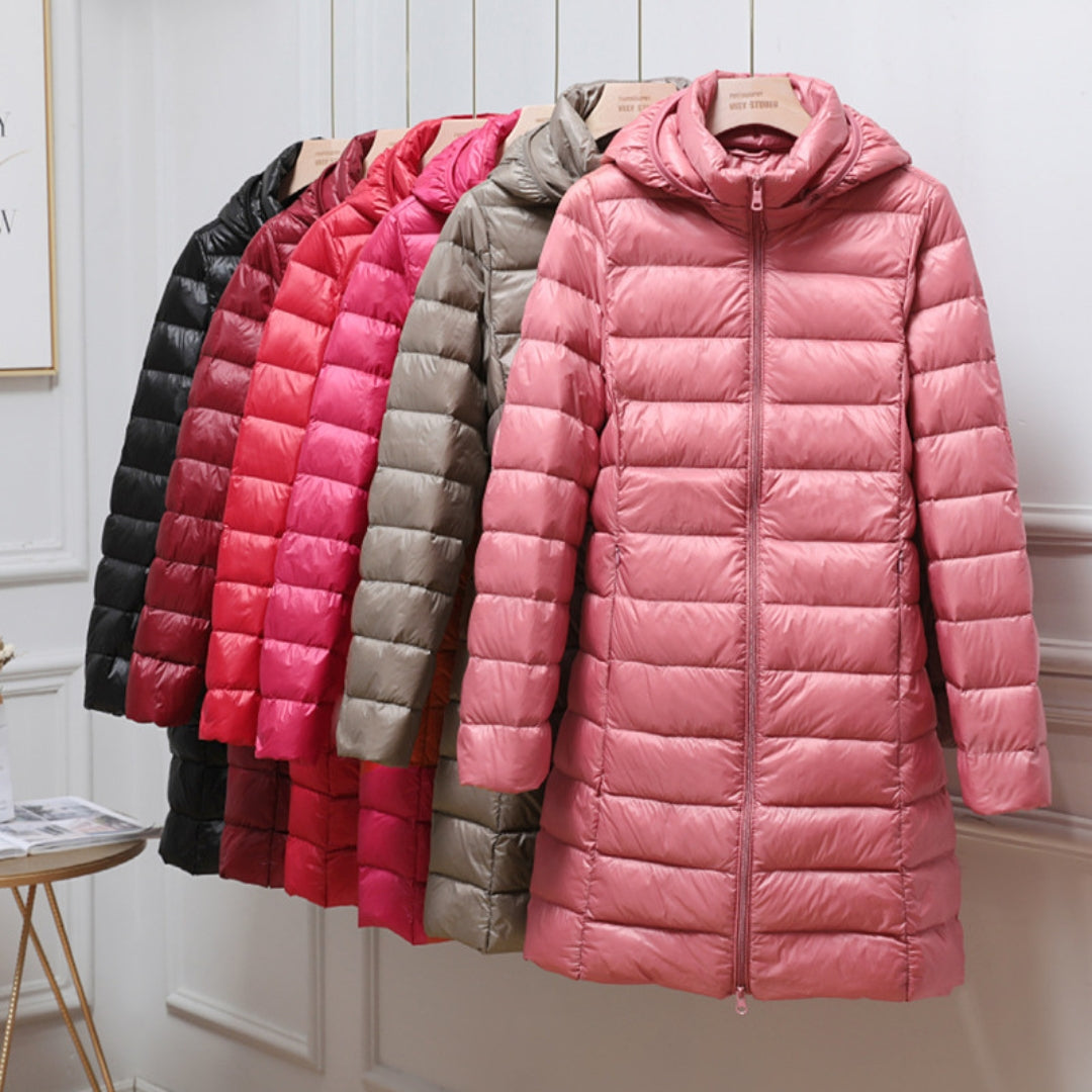 Darvina | Women's Hooded Puffer Jacket Mid-Length
