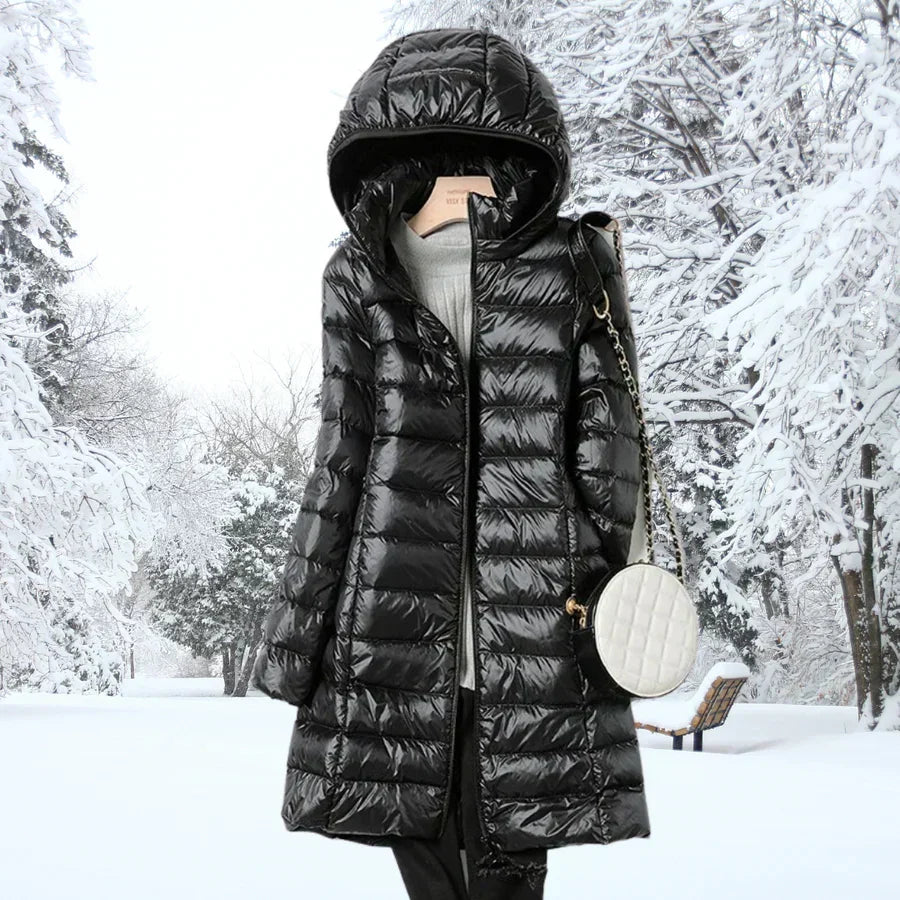 Darvina | Women's Hooded Puffer Jacket Mid-Length