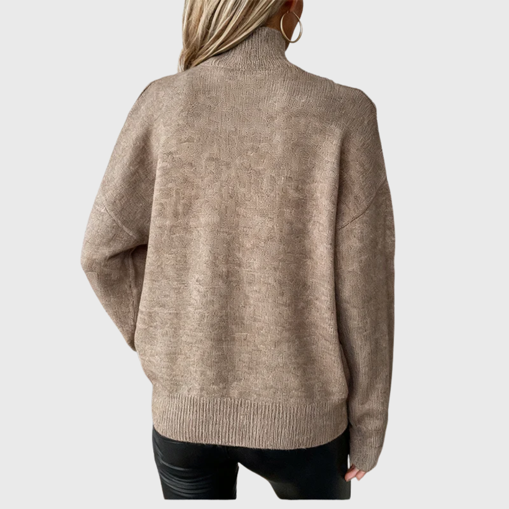 Dawnvelle | Women's Cold Shoulder Turtleneck Sweater
