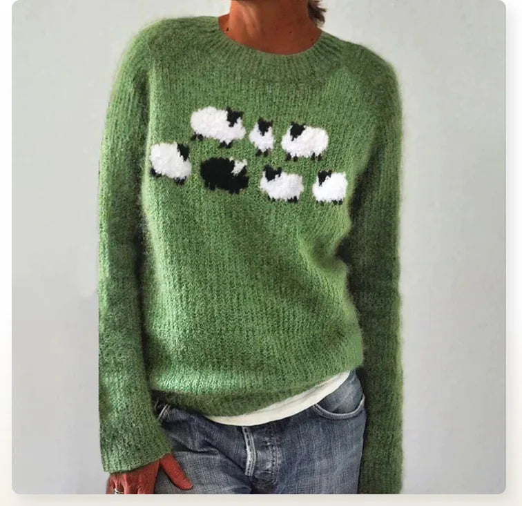 Delvina | Women's Fair Isle Colorblock Knit Sweater