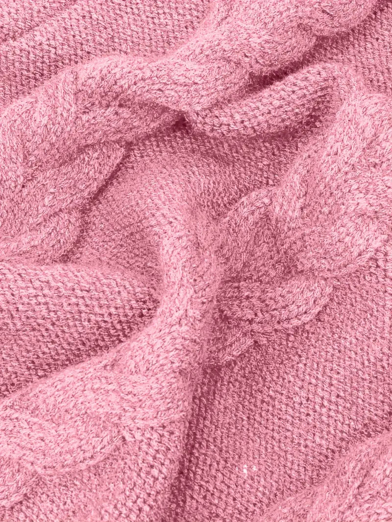Devna | Women's Oversized Cable Knit Turtleneck Sweater