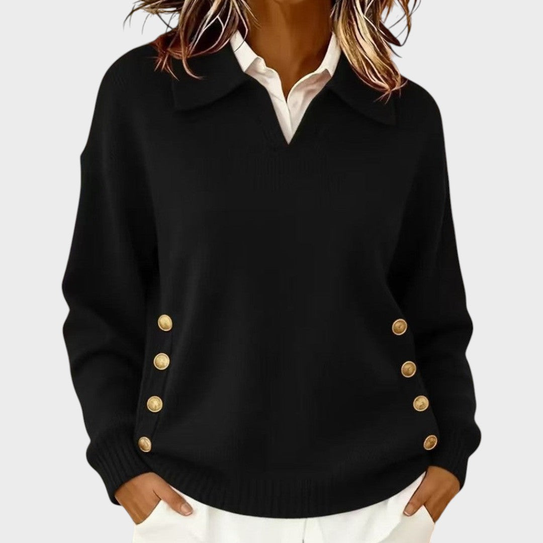 Draveth | Women's Collared Knit Pullover Sweater