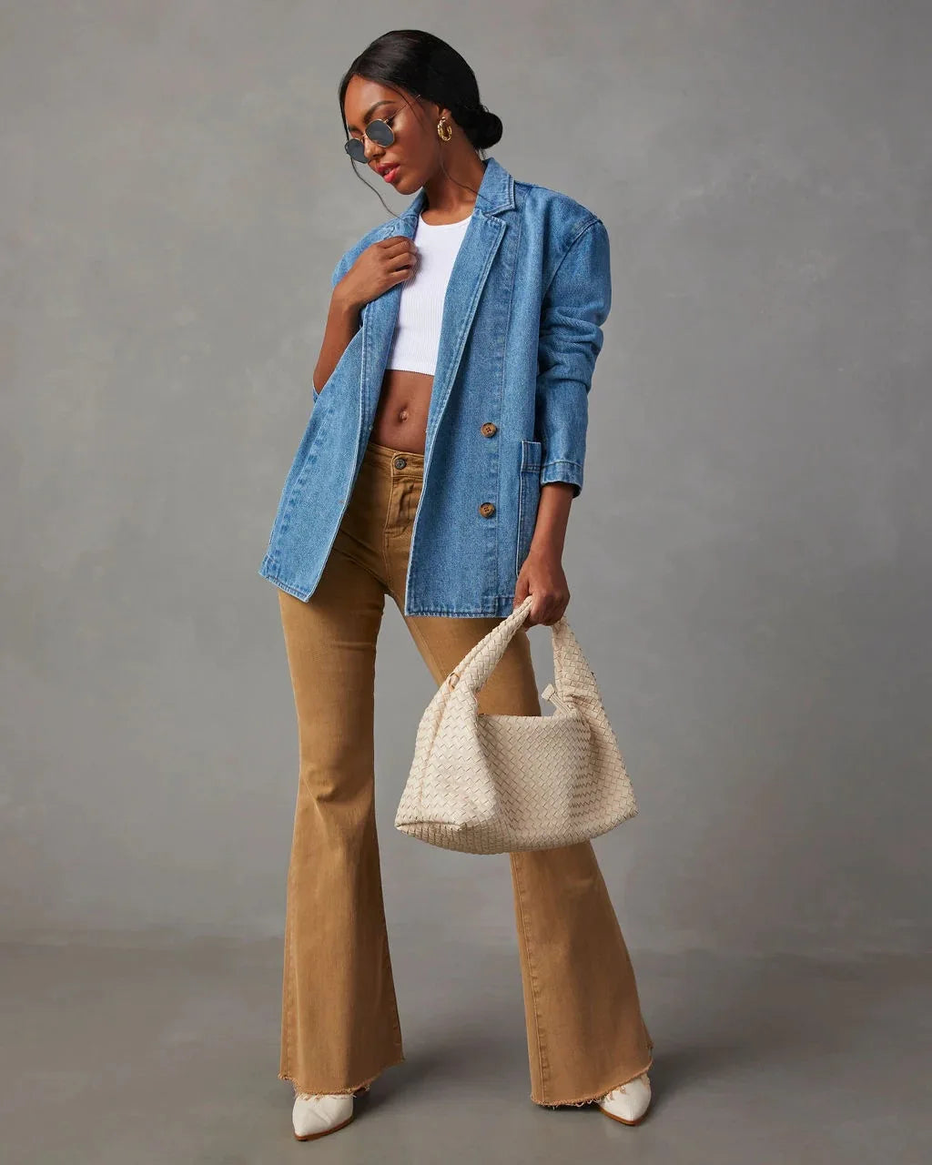 Dravindel | Women's Oversized Denim Blazer