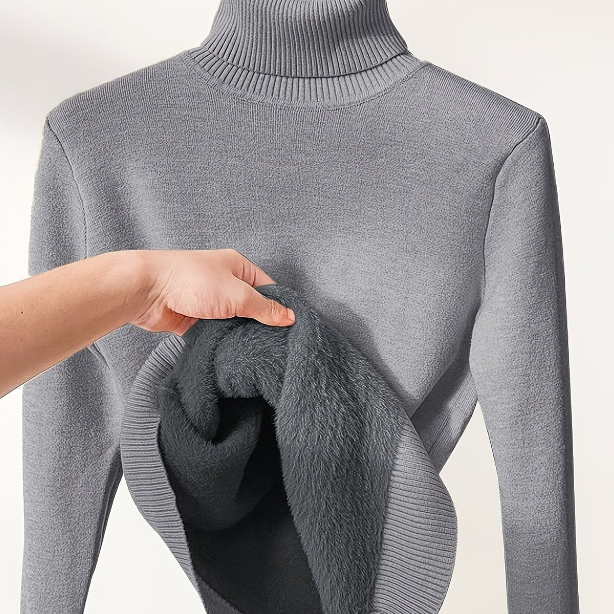 Dravora | Women's Fleece-Lined Turtleneck Sweater