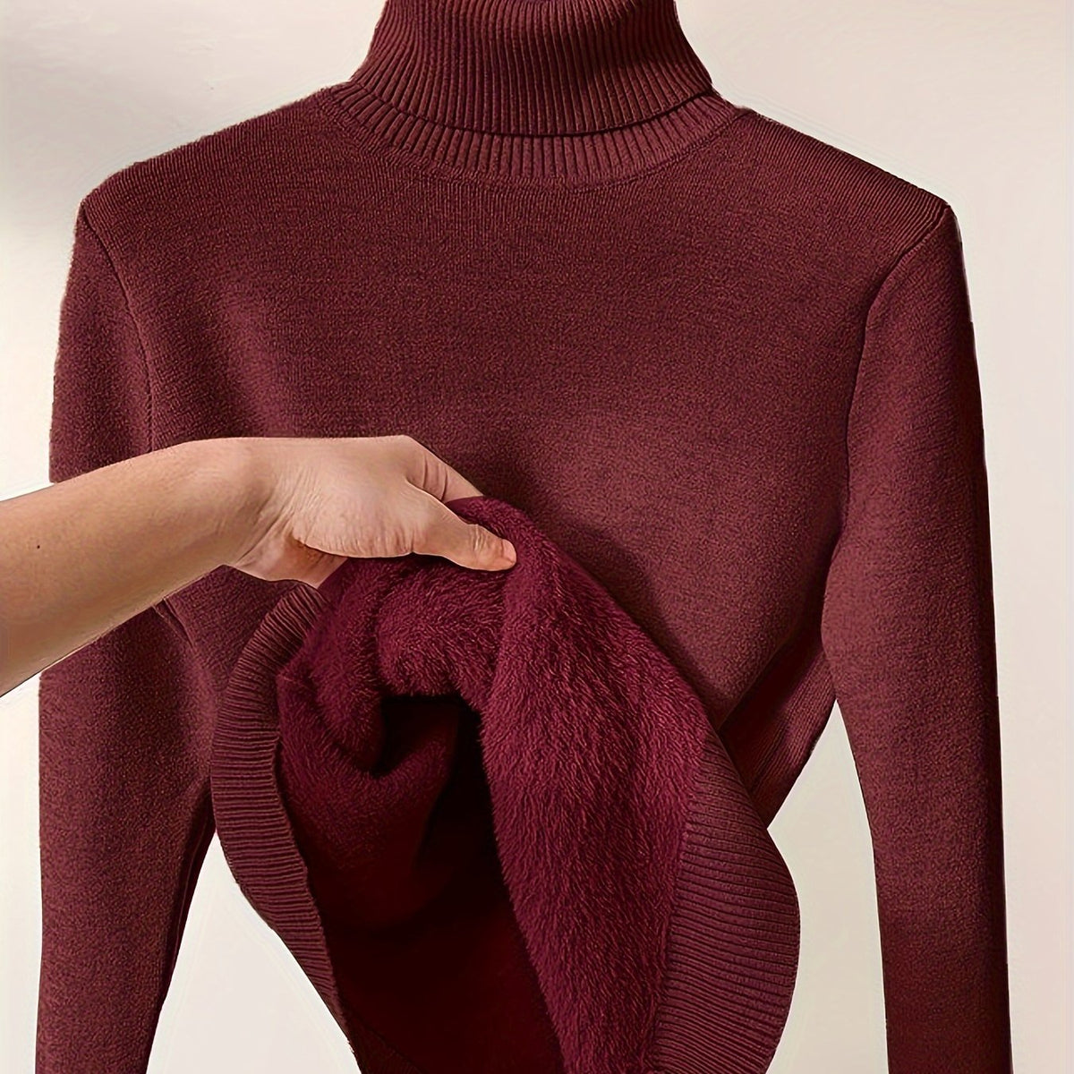 Dravora | Women's Fleece-Lined Turtleneck Sweater