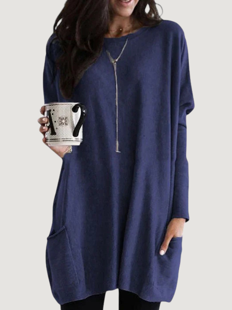 Drisova | Women's Relaxed Fit Long Sleeve Tunic Top