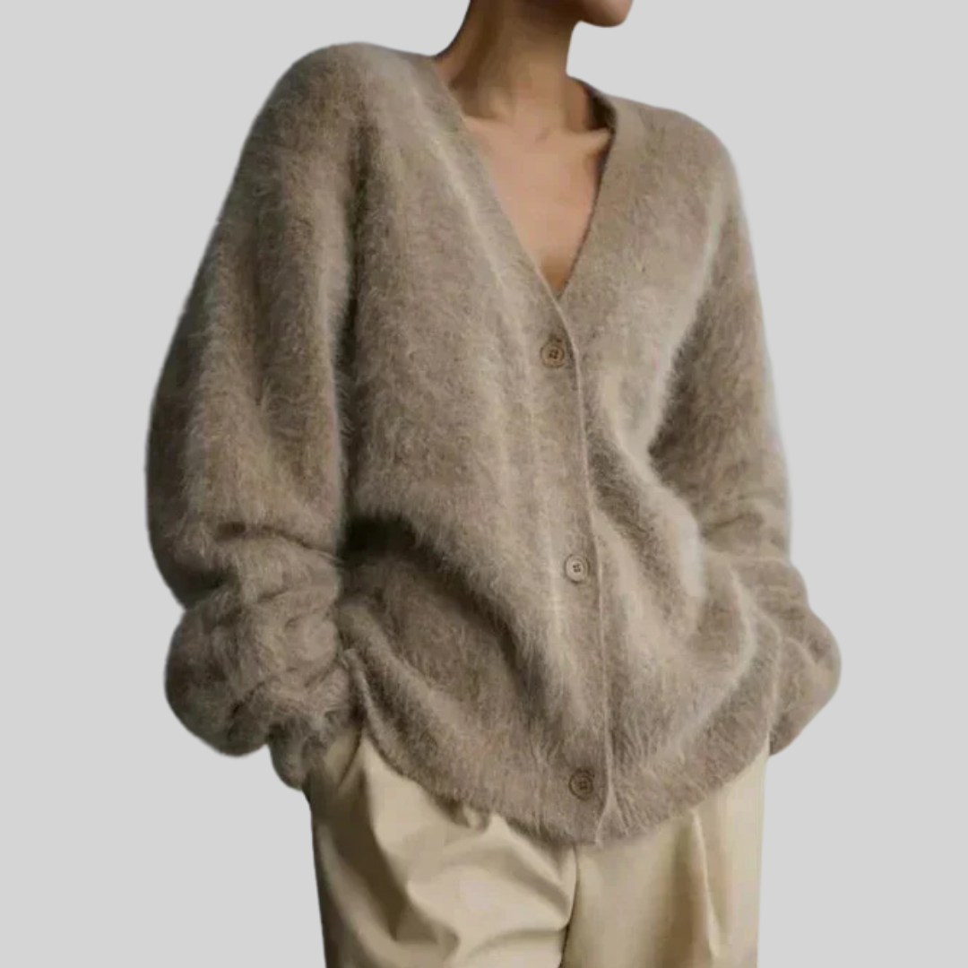 Elspeth | Women's Oversized Fuzzy Cardigan Sweater