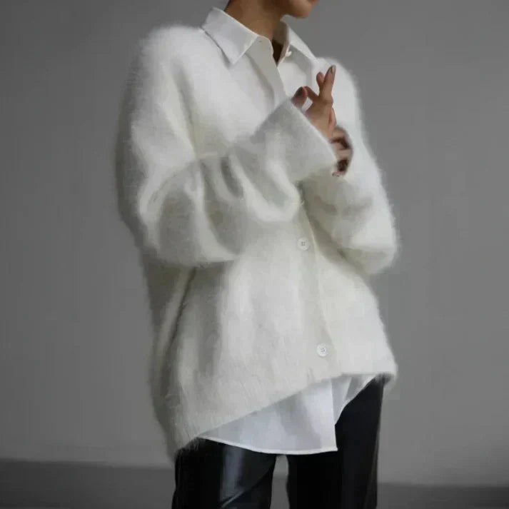 Elspeth | Women's Oversized Fuzzy Cardigan Sweater