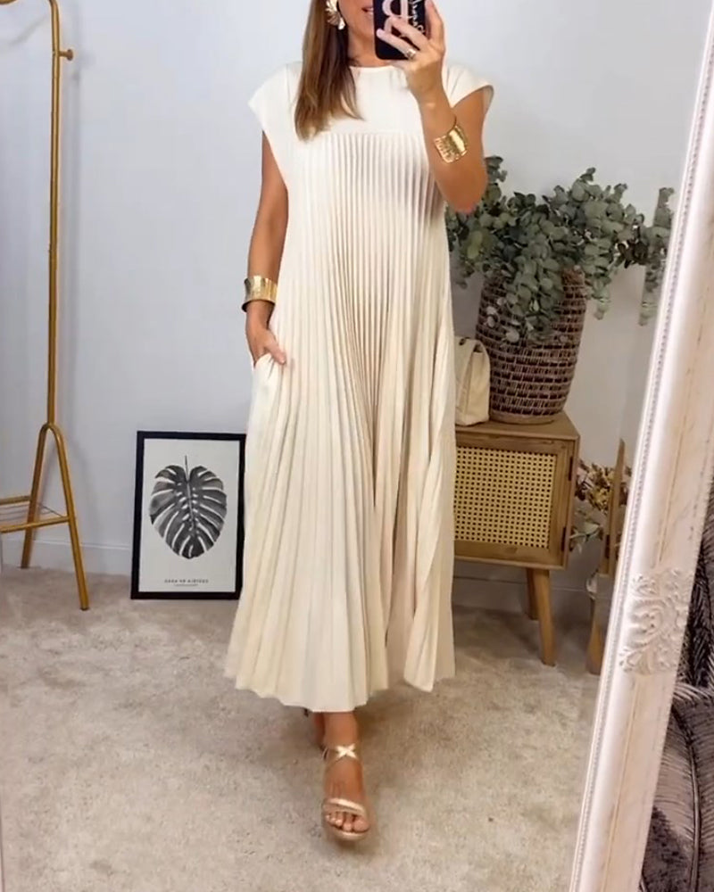 Fern | Women's Flowy Pleated Maxi Dress Cocktail