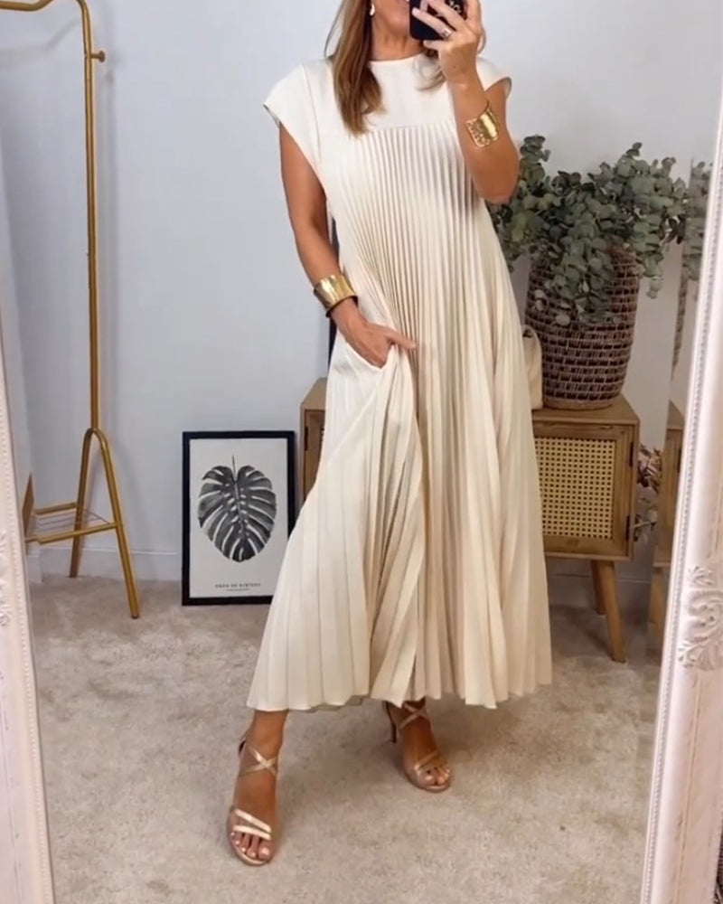 Fern | Women's Flowy Pleated Maxi Dress Cocktail