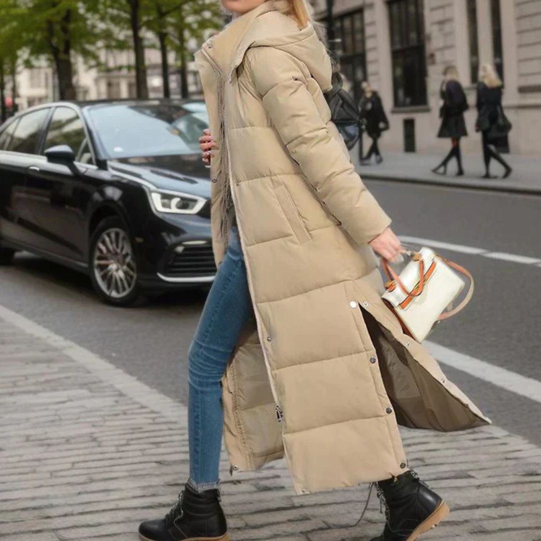 Florinda | Women's Long Puffer Coat – Hooded Winter Jacket