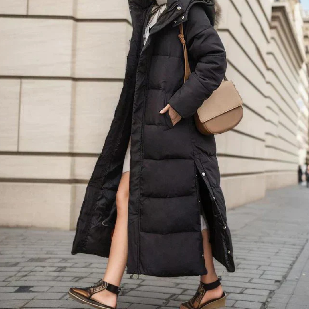 Florinda | Women's Long Puffer Coat – Hooded Winter Jacket