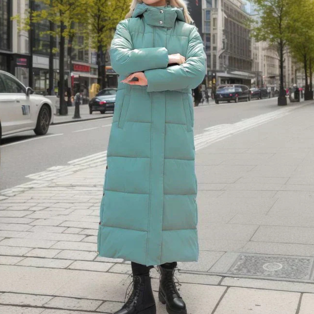Florinda | Women's Long Puffer Coat – Hooded Winter Jacket