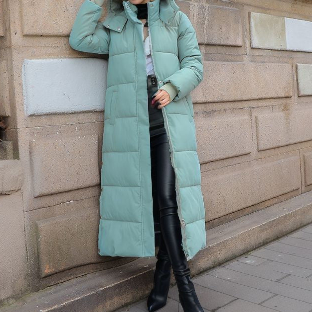 Florinda | Women's Long Puffer Coat – Hooded Winter Jacket