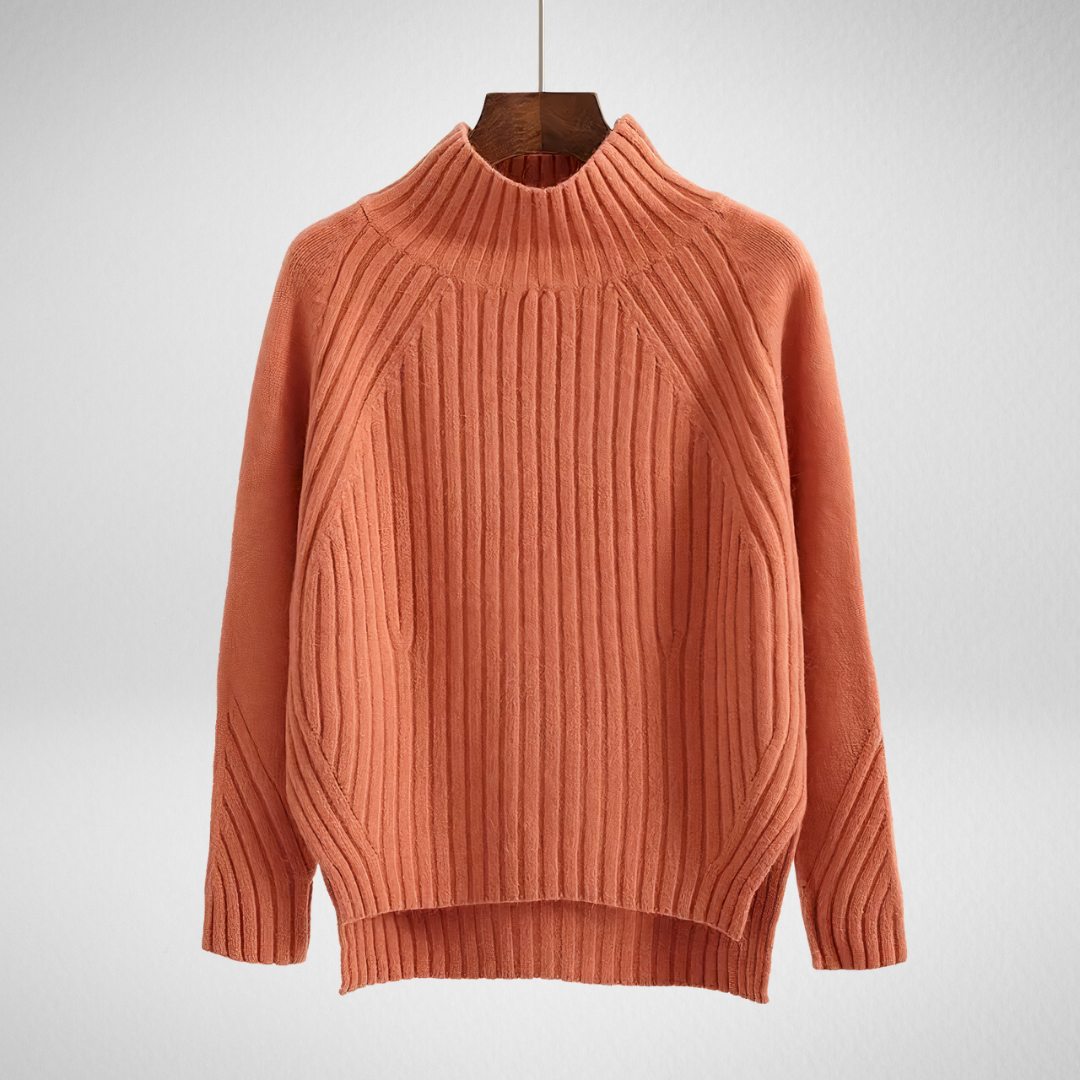 Floryn | Women's Ribbed Knit Mock Neck Sweater