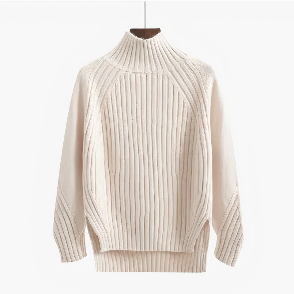 Floryn | Women's Ribbed Knit Mock Neck Sweater