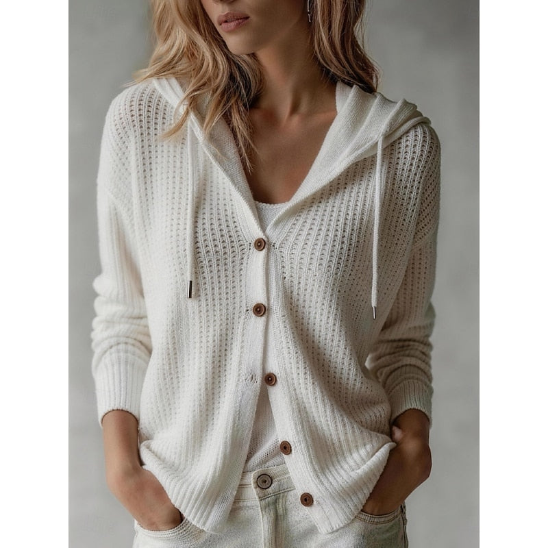Glenara | Women's Hooded Button-Front Cardigan