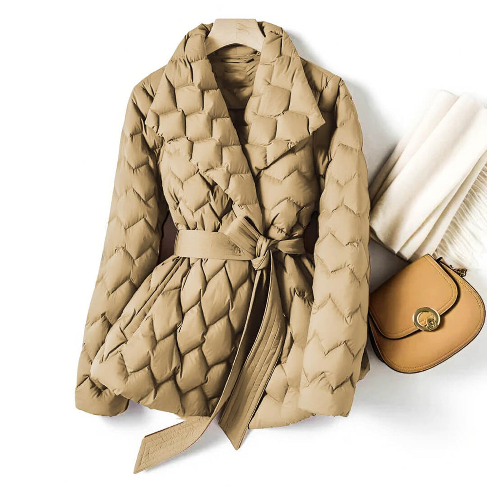Halvara | Women's Belted Quilted Jacket