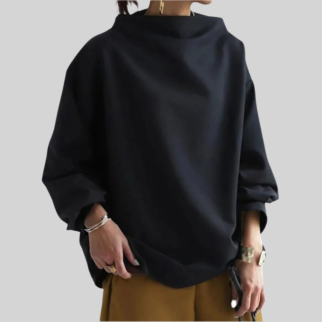 Halvara | Women's Oversized Mock Neck Sweater