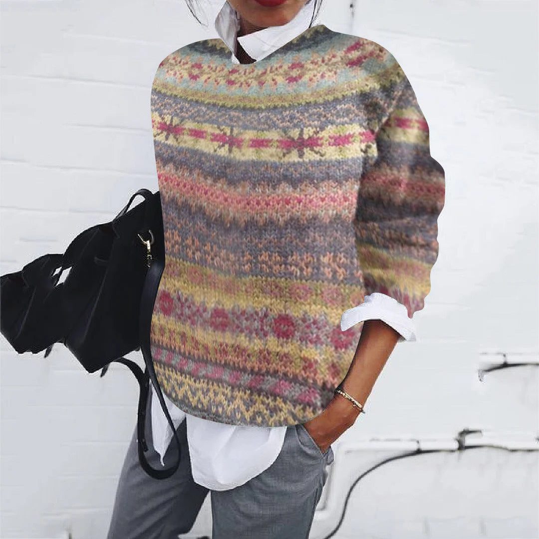 Halvindra | Women's Christmas Sweater Fair Isle Pullover