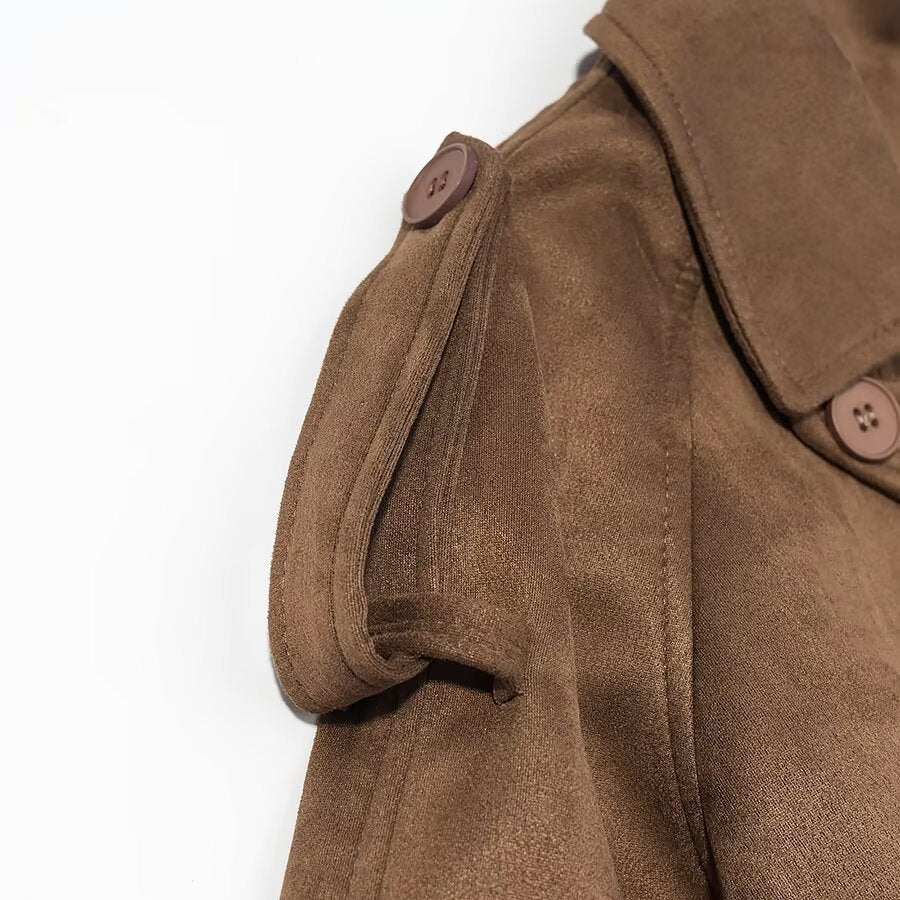 Halvorne | Women's Long Belted Trench Coat
