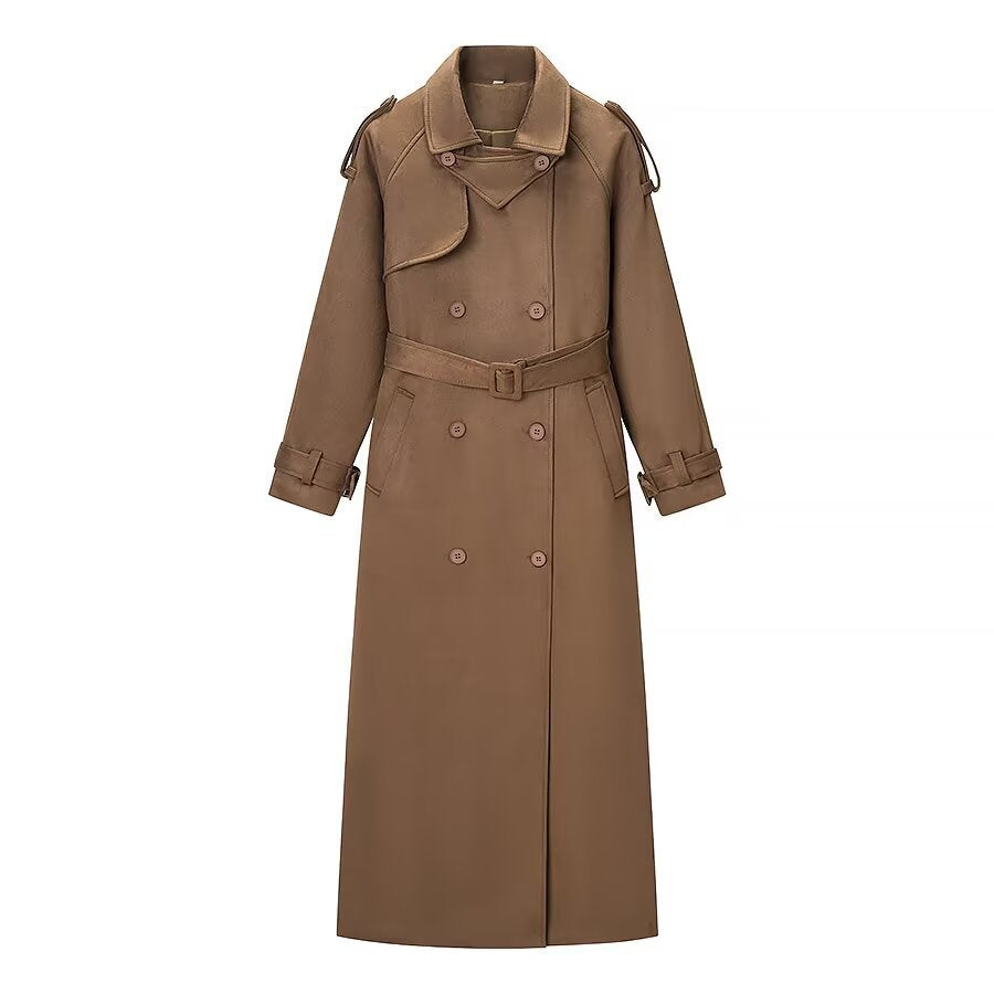 Halvorne | Women's Long Belted Trench Coat