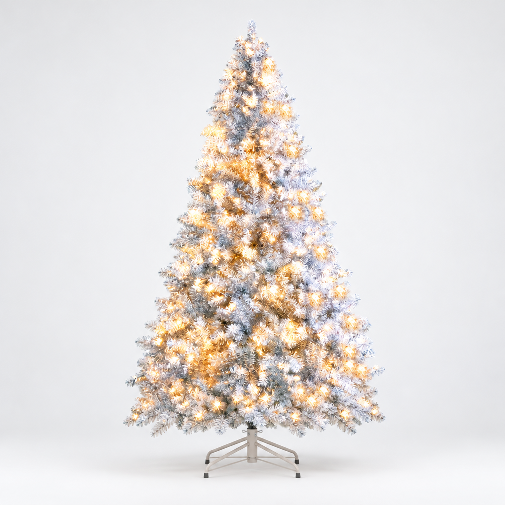 Pre-Lit Silver Christmas Tree 6ft – studio photo