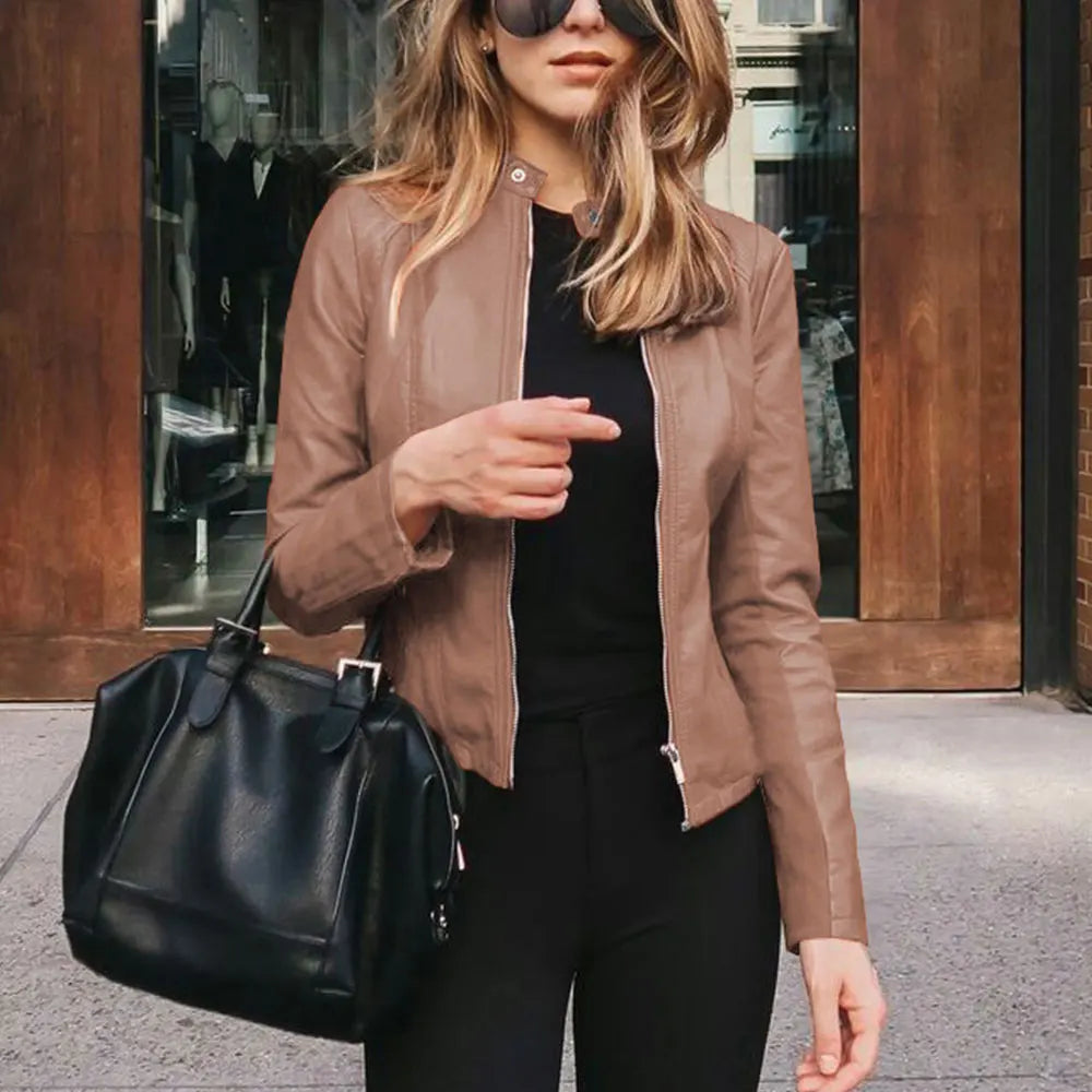 Lorindel | Women's PU Leather Slim Fit Jacket