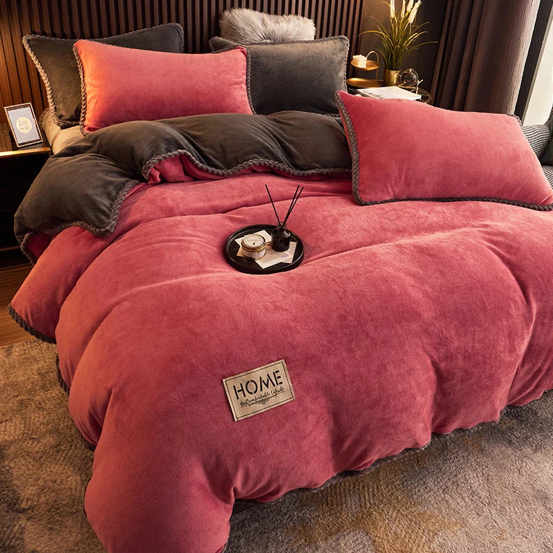 Luxurious Velvet Fleece Duvet Cover Set - PlushHaven