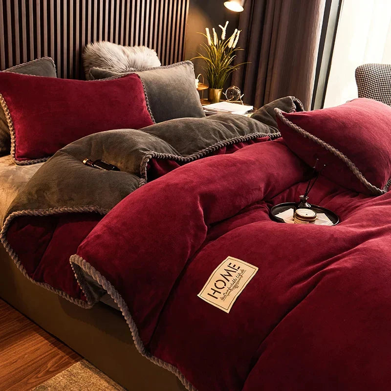 Luxurious Velvet Fleece Duvet Cover Set - PlushHaven