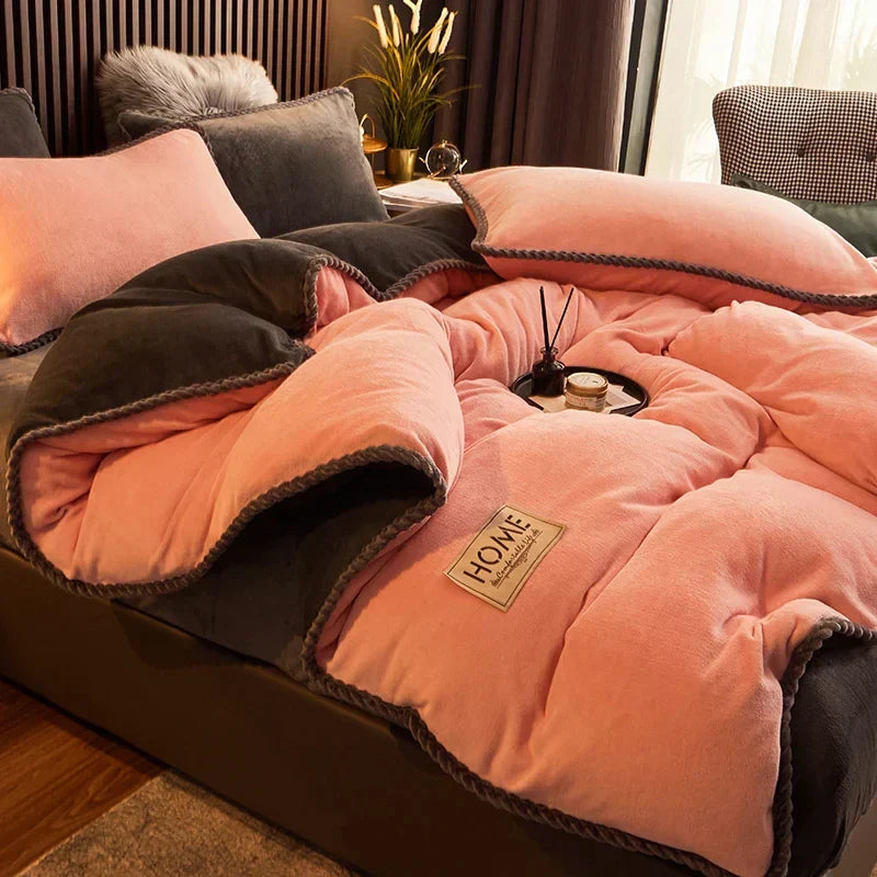 Luxurious Velvet Fleece Duvet Cover Set - PlushHaven