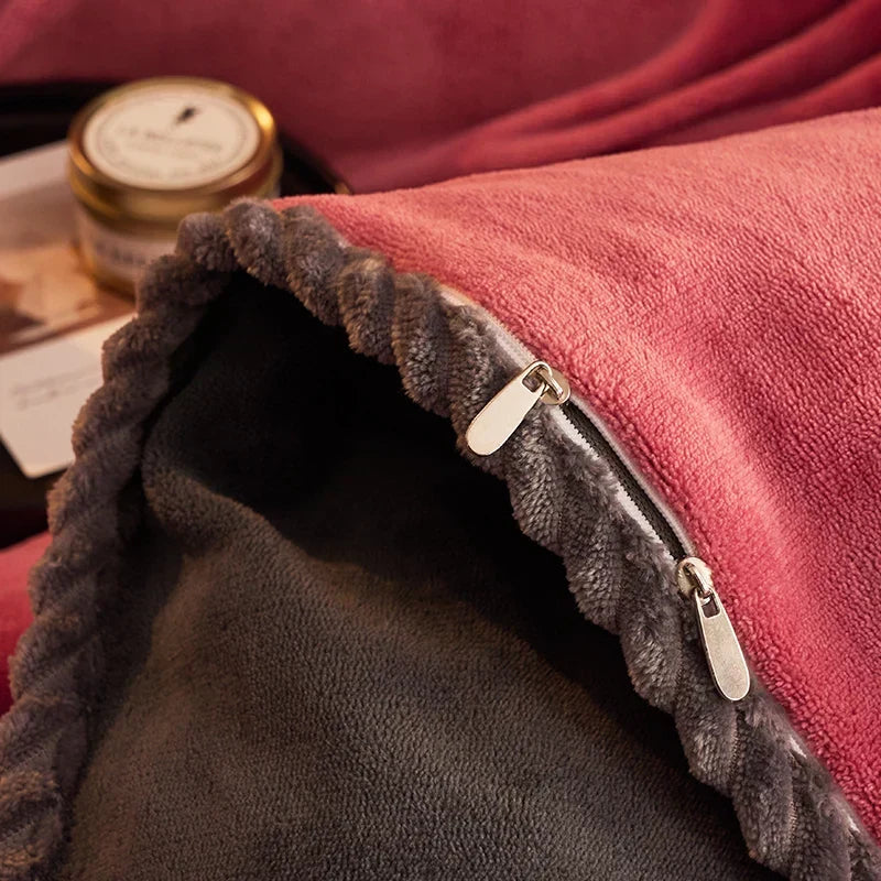 Luxurious Velvet Fleece Duvet Cover Set - PlushHaven