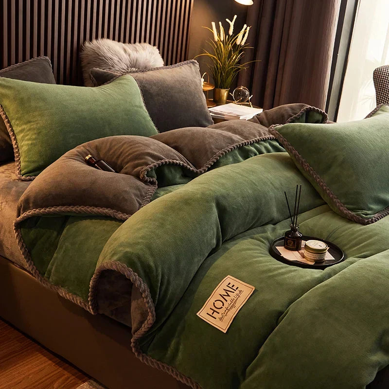 Luxurious Velvet Fleece Duvet Cover Set - PlushHaven