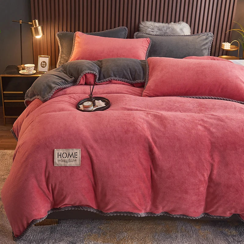 Luxurious Velvet Fleece Duvet Cover Set - PlushHaven