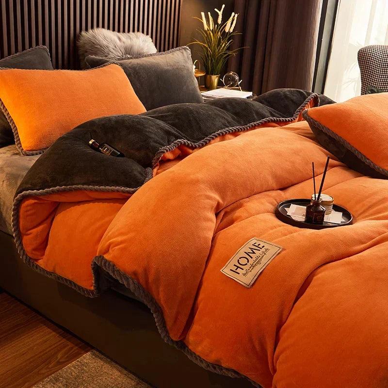 Luxurious Velvet Fleece Duvet Cover Set - PlushHaven