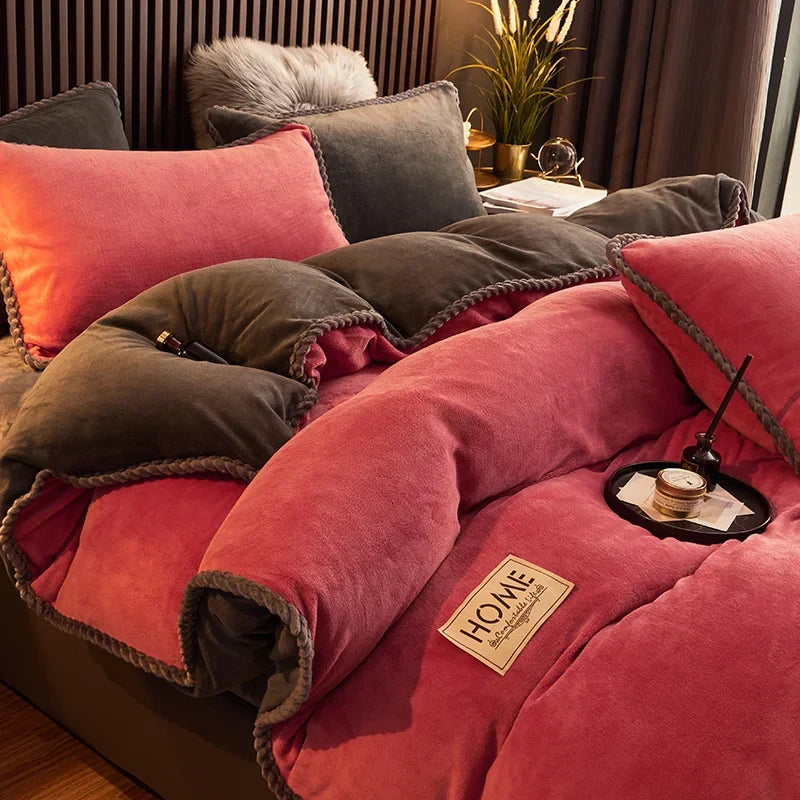 Luxurious Velvet Fleece Duvet Cover Set - PlushHaven