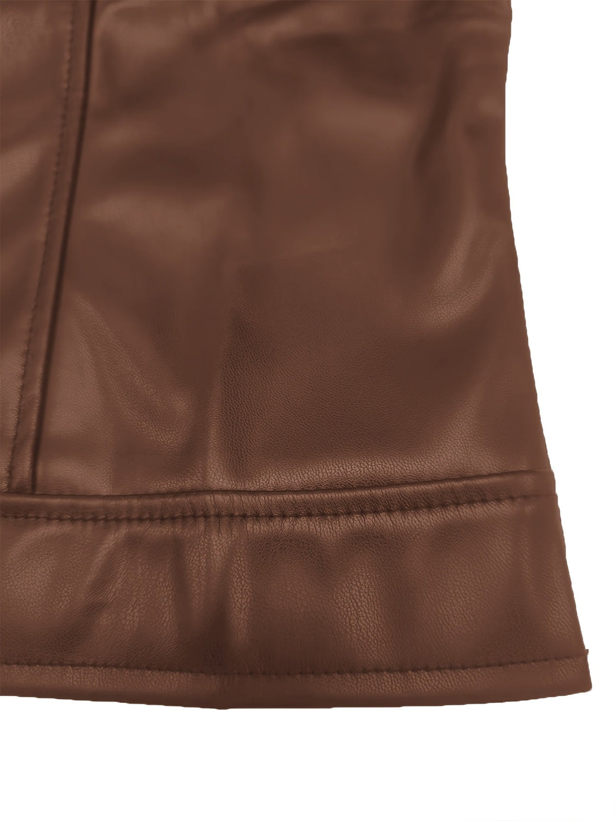 Marvelle | Women's Zip-Up Cropped Faux Leather Jacket
