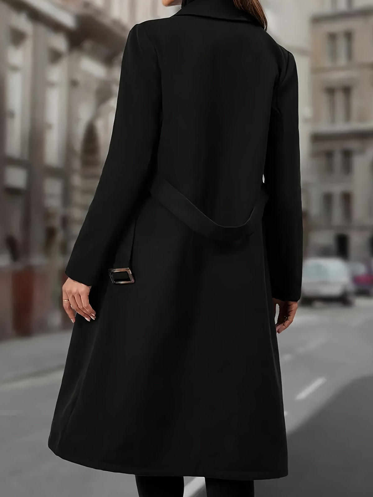 Marvena | Women's Double-Breasted Long Coat
