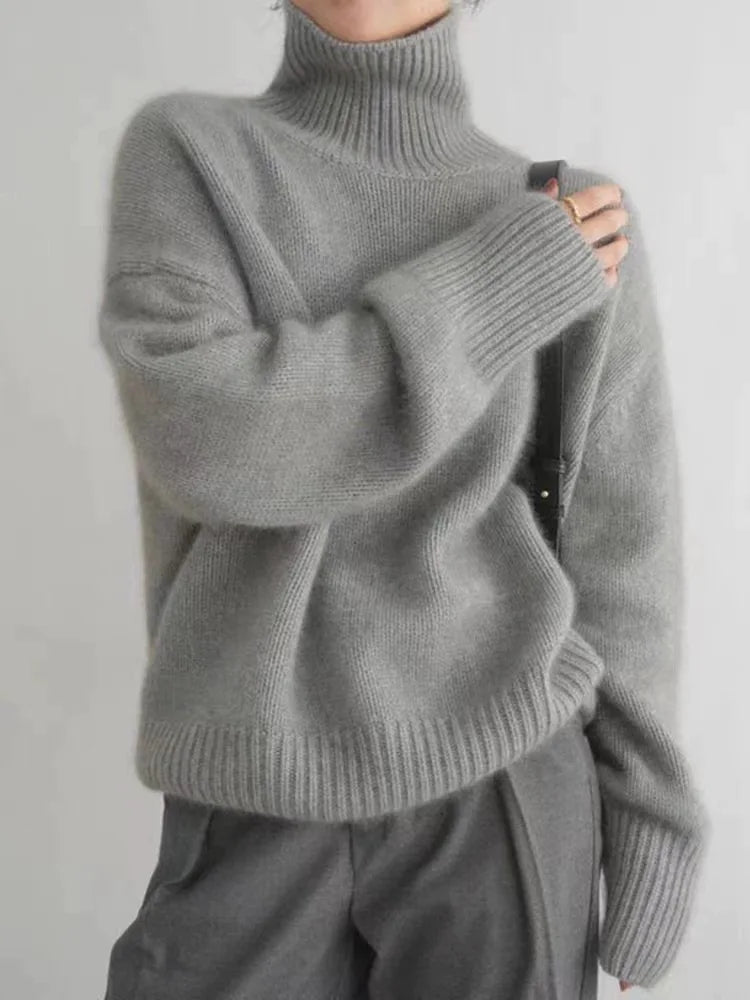Merova | Women's Turtleneck Sweater Relaxed Fit