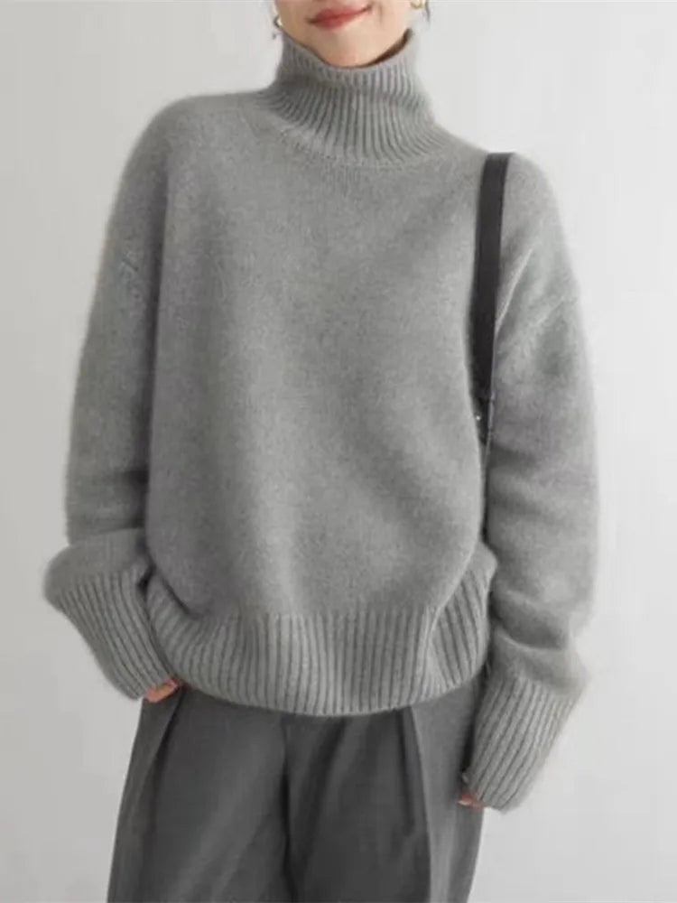 Merova | Women's Turtleneck Sweater Relaxed Fit