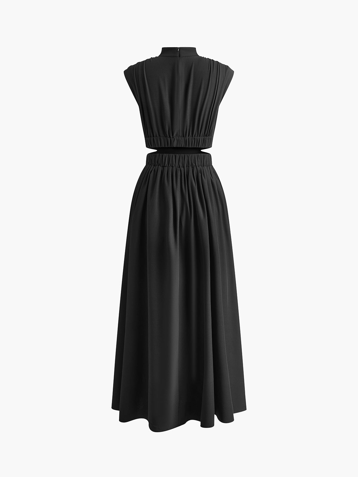 Blanc | Women's Mock Neck Cutout Maxi Dress Sleeveless Occasion Dress