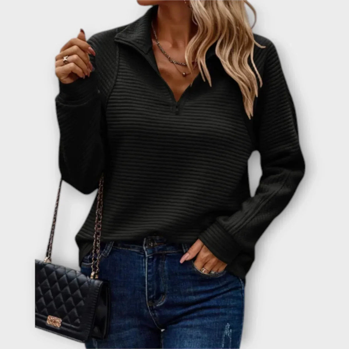 Elsa – Half-Zip Pullover for Effortless Style and Comfort