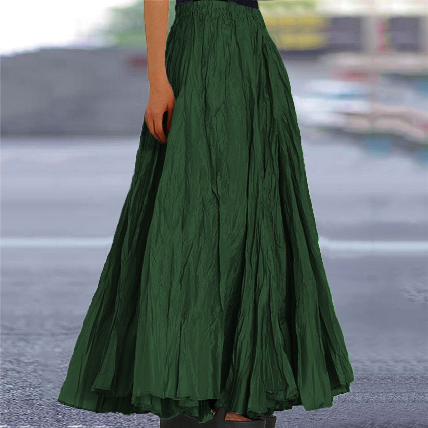Ondine | Women's Flowy Pleated A-Line Maxi Skirt