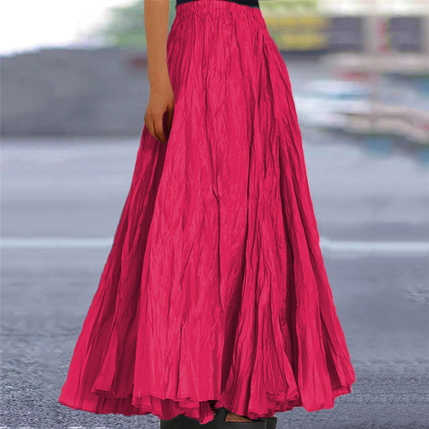 Ondine | Women's Flowy Pleated A-Line Maxi Skirt