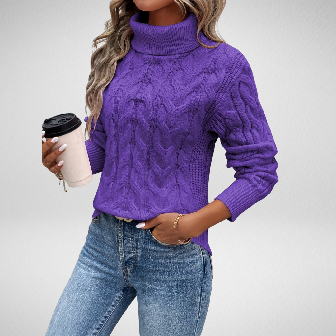 Oralyn | Women's Cable Knit Turtleneck Sweater